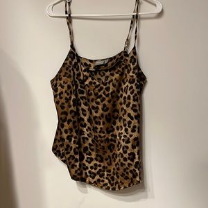 Silky and flowy cheetah print tank top